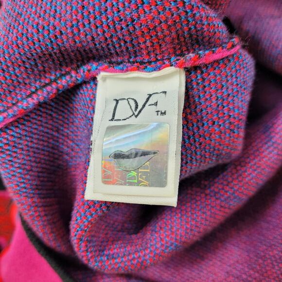 Diane von Furstenberg Abstract Floral Jacquard Fit & Flare Dress sz Small Petite - Picture 13 of 16